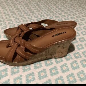 Laredo Women's Brown Wedge Sandals